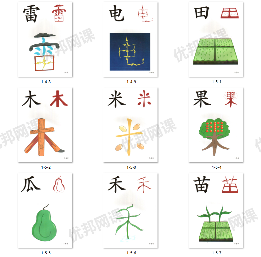 《1500张中文识字卡片》早教汉字启蒙教材闪卡