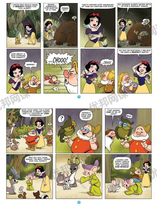 《disney princess迪士尼公主》7册全彩英文漫画绘本PDF