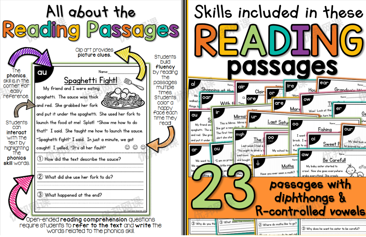 《All in One Reading Passages Bundle》自然阅读小短文练习册PDF