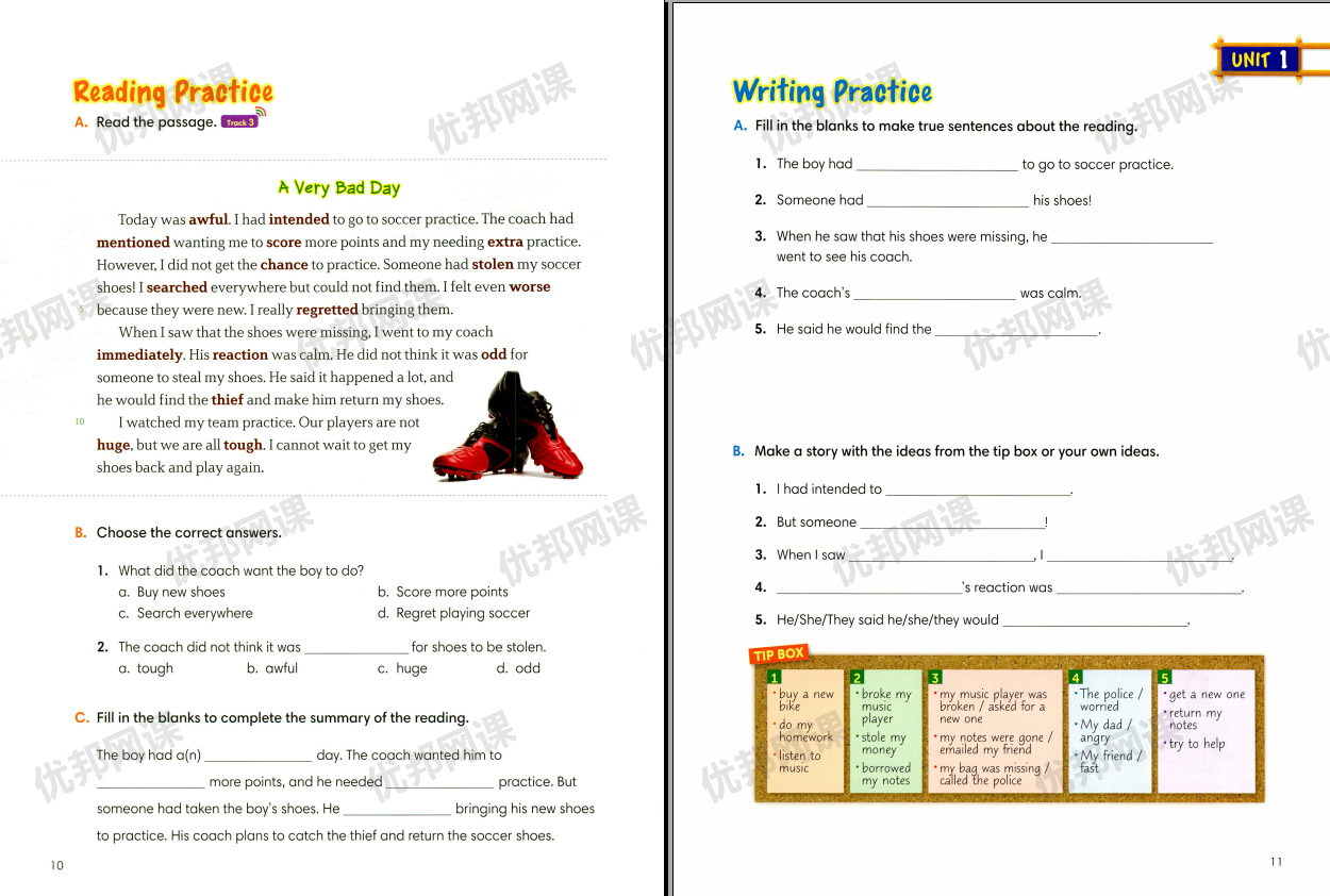 《1000 Basic English Words》全四册单词阅读写作练习册