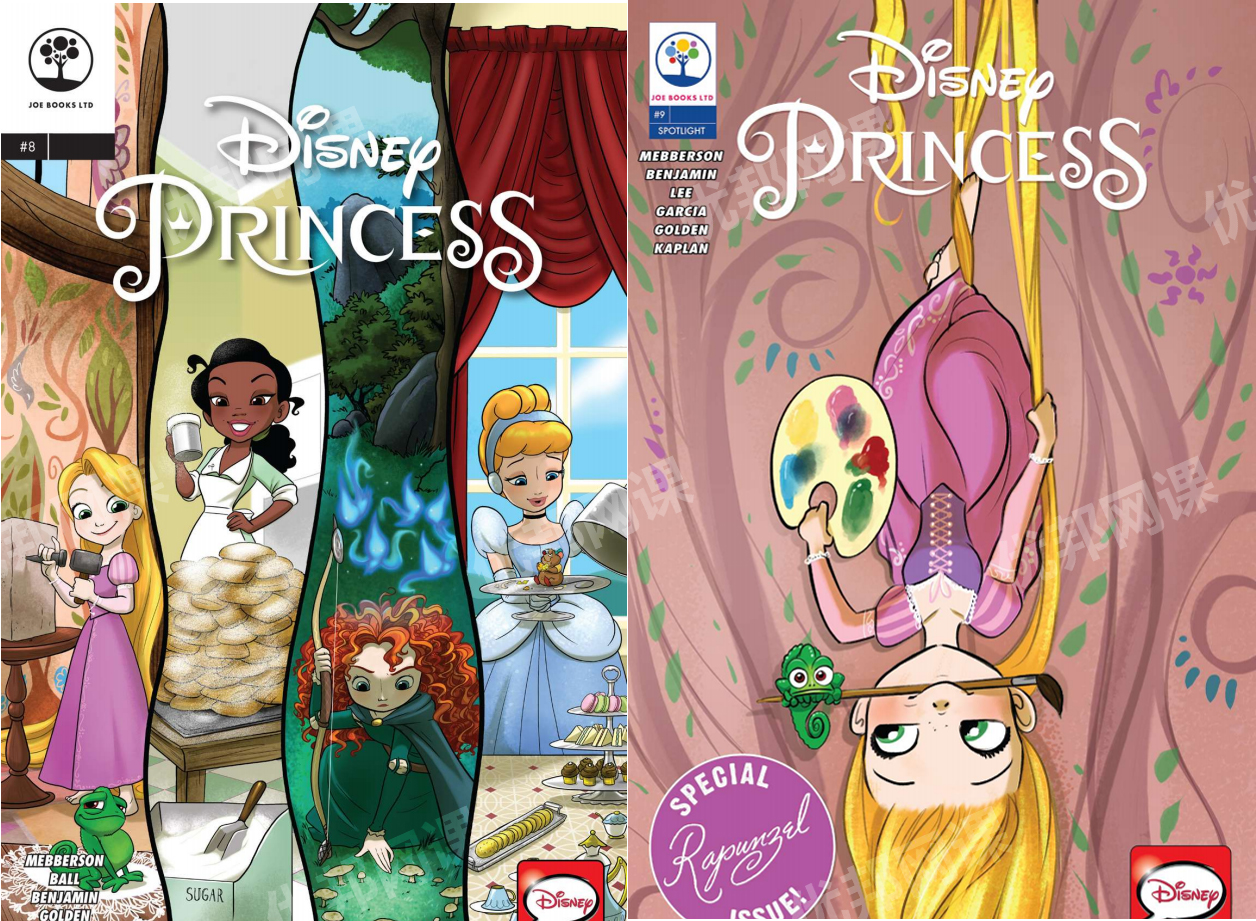 《disney princess迪士尼公主》7册全彩英文漫画绘本PDF