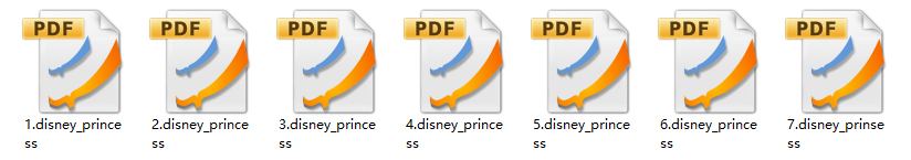 《disney princess迪士尼公主》7册全彩英文漫画绘本PDF