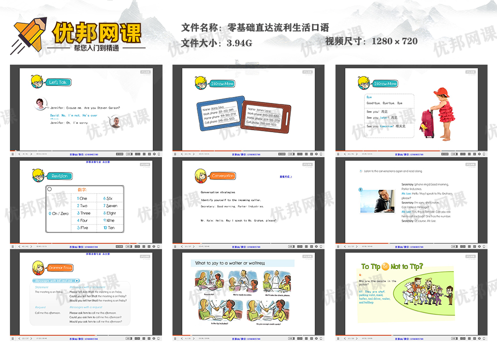 《零基础直达流利生活口语》 128集春季通关班视频课程