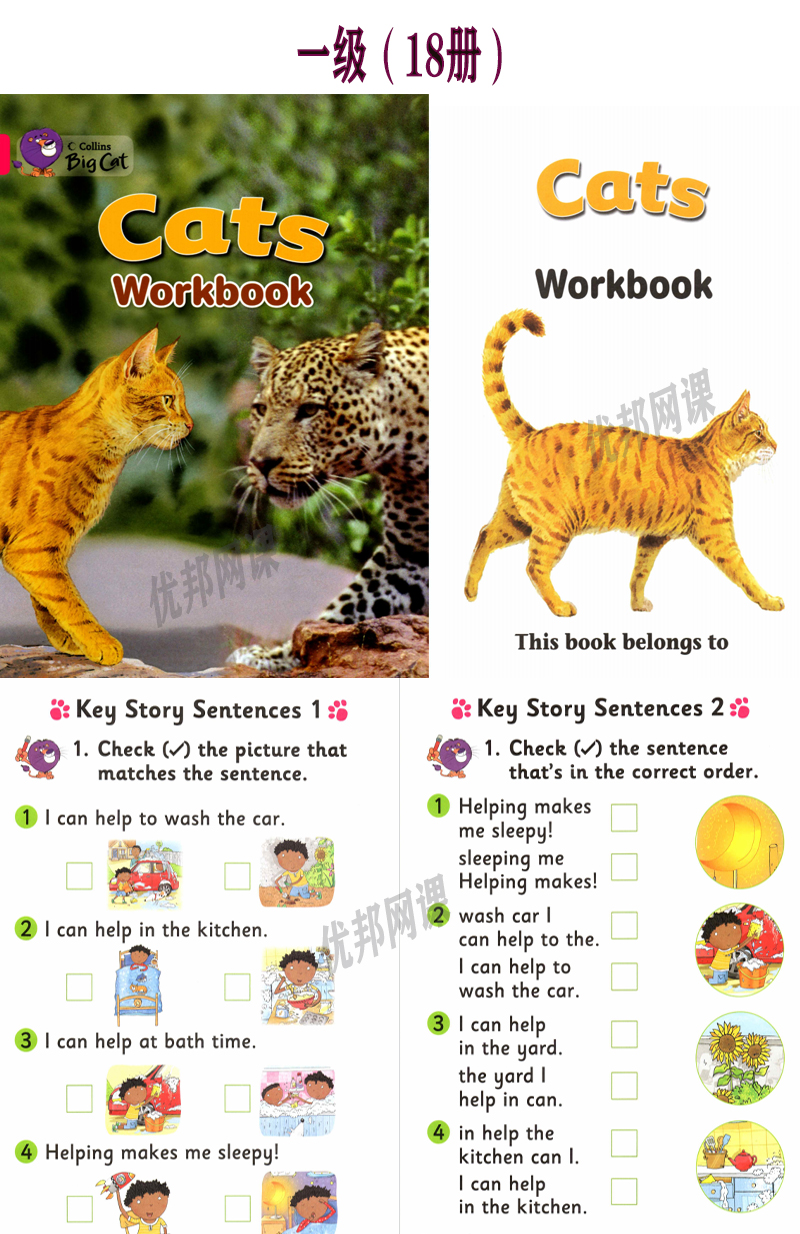 《大猫分级阅读练习115册》1-7级巩固孩子英语知识PDF