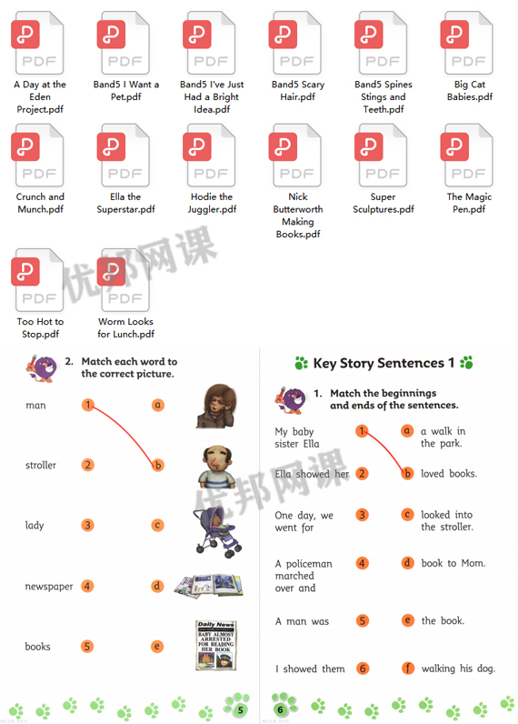 《大猫分级阅读练习115册》1-7级巩固孩子英语知识PDF