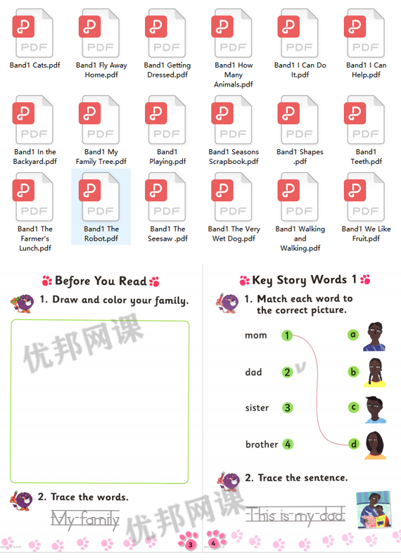 《大猫分级阅读练习115册》1-7级巩固孩子英语知识PDF