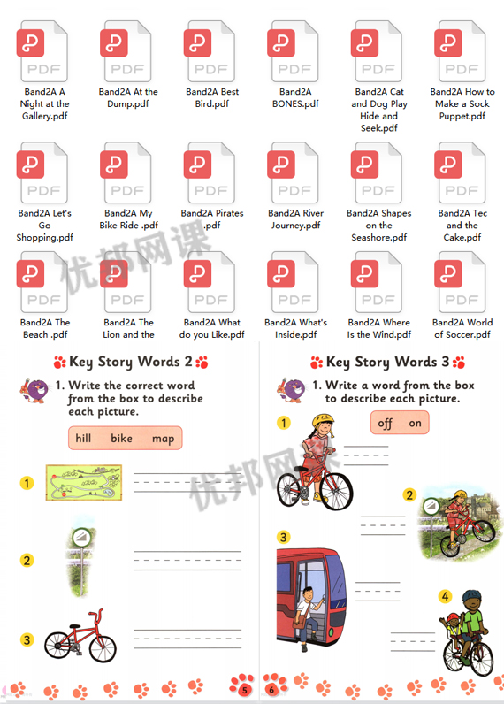 《大猫分级阅读练习115册》1-7级巩固孩子英语知识PDF