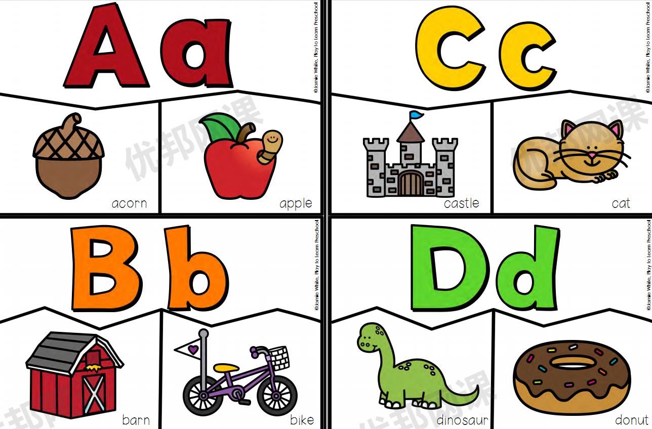 《Alphabet Centers》六册英文字母闪卡启蒙素材包