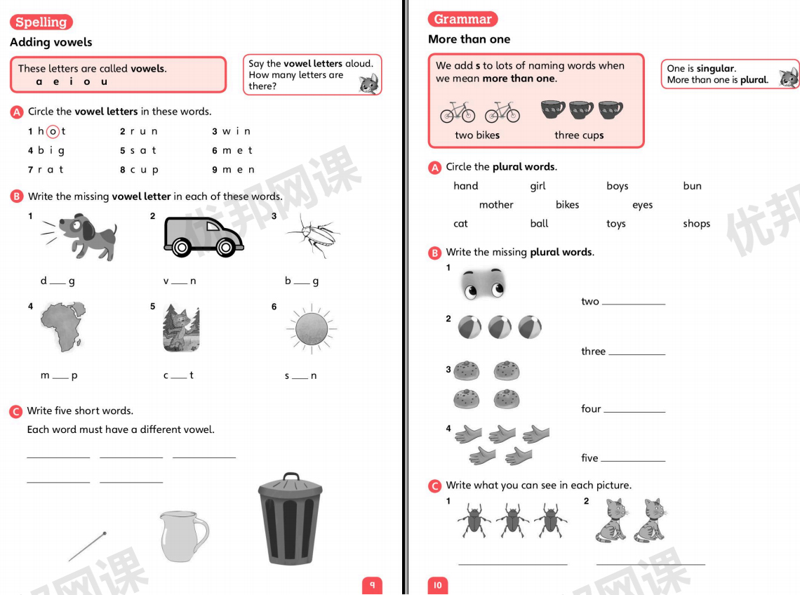 《Nelson English》1-6语法写作学生用书+练习册PDF