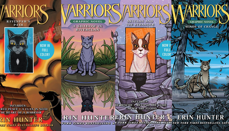 《Warriors Graphic Novel 猫武士》四册儿童漫画英文绘本PDF