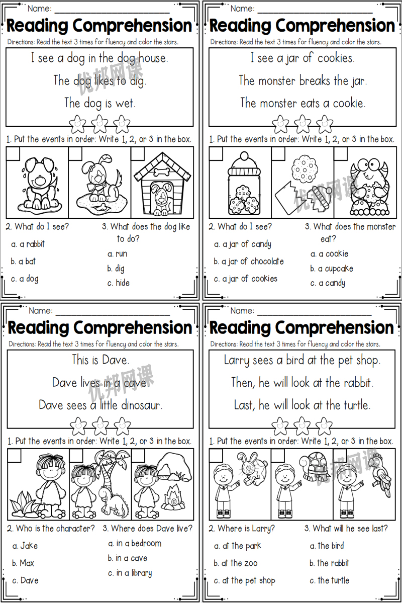 《Reading Comprehension系列英文练习册》10册初级阅读PDF