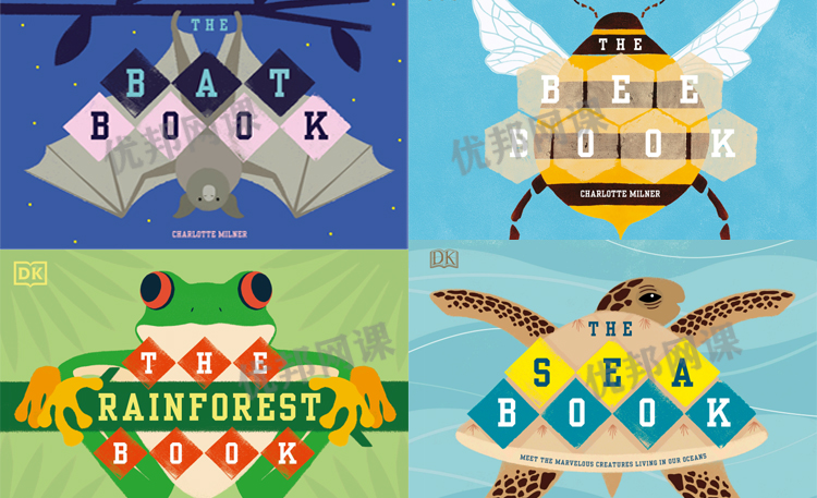 《The Bee/Bat/Sea/Rainforest Book》四册DK科普百科英文绘本